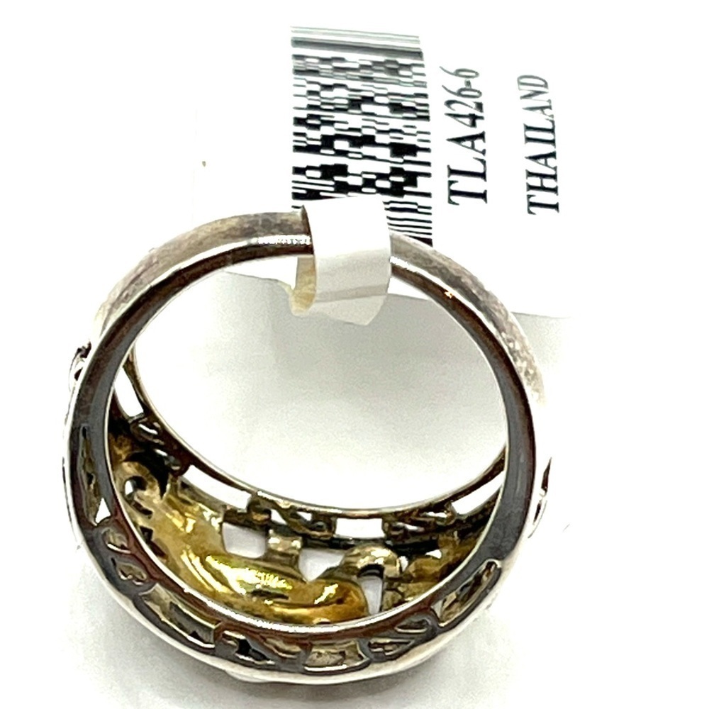 Sterling Silver Elephant Ring Marcasite Garnet Sterling Silver Ring Size 6 - Picture 12 of 12